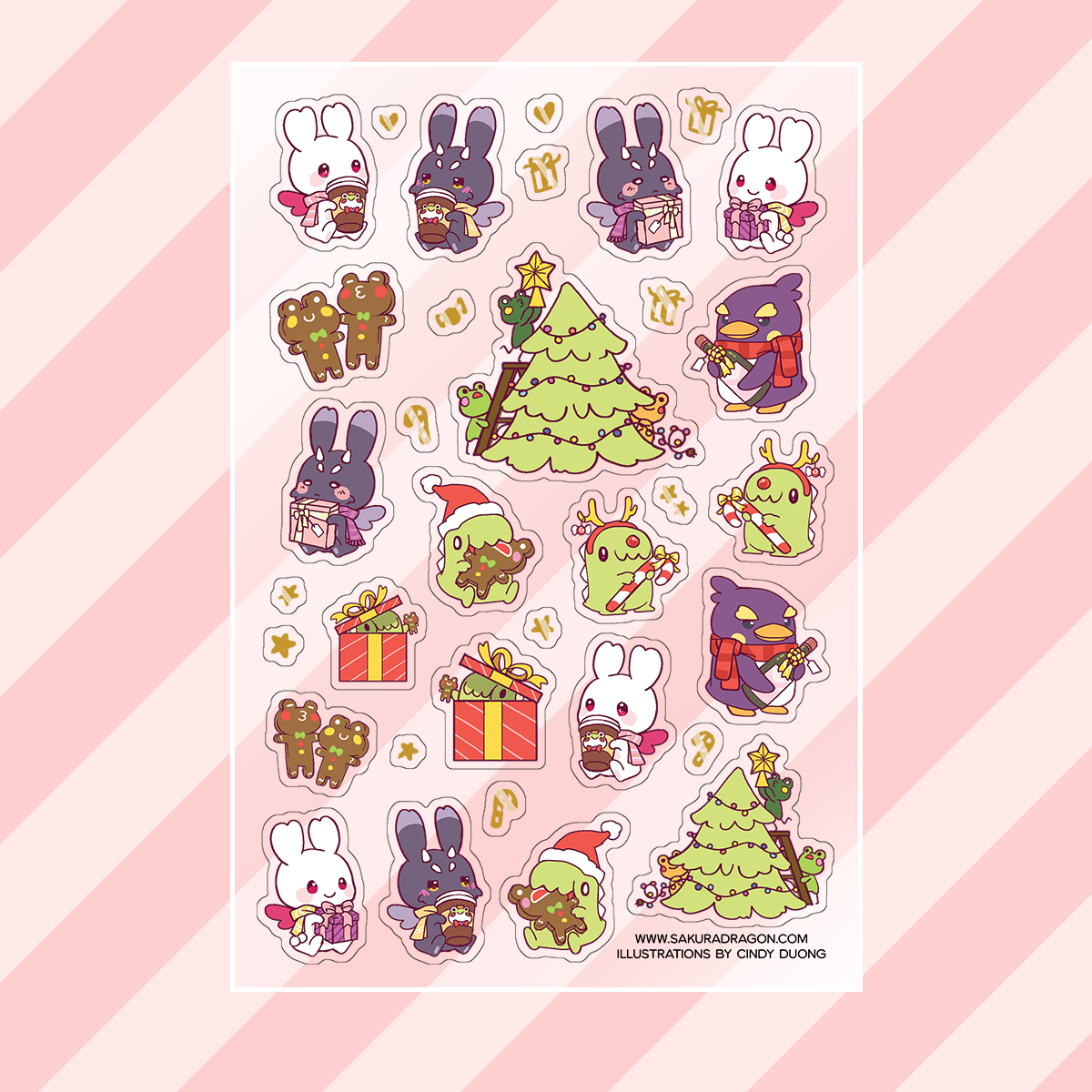 (Preorder) Christmas Party Clear Sticker Sheet