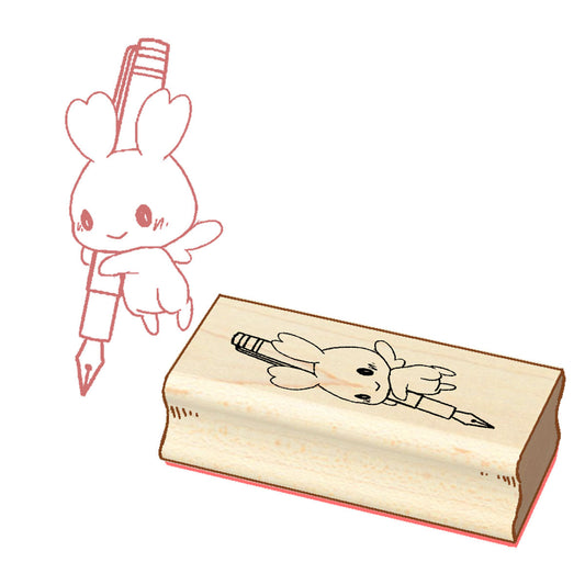 An Itty Bitty Fountain Pen Wooden Stamp (PREORDER)