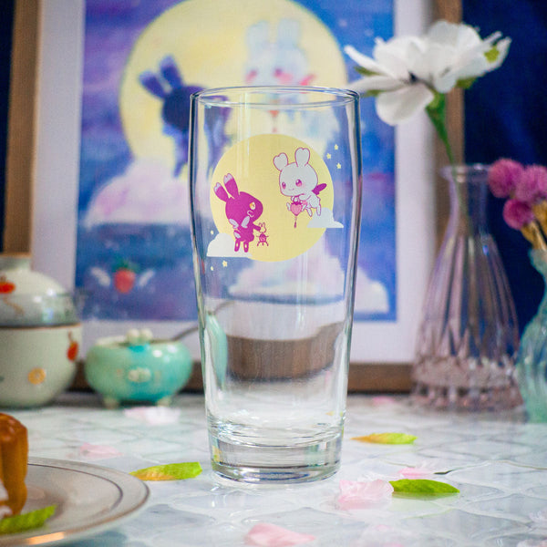 Moon Bunnies 16oz Glass Tumbler – Sakuradragon